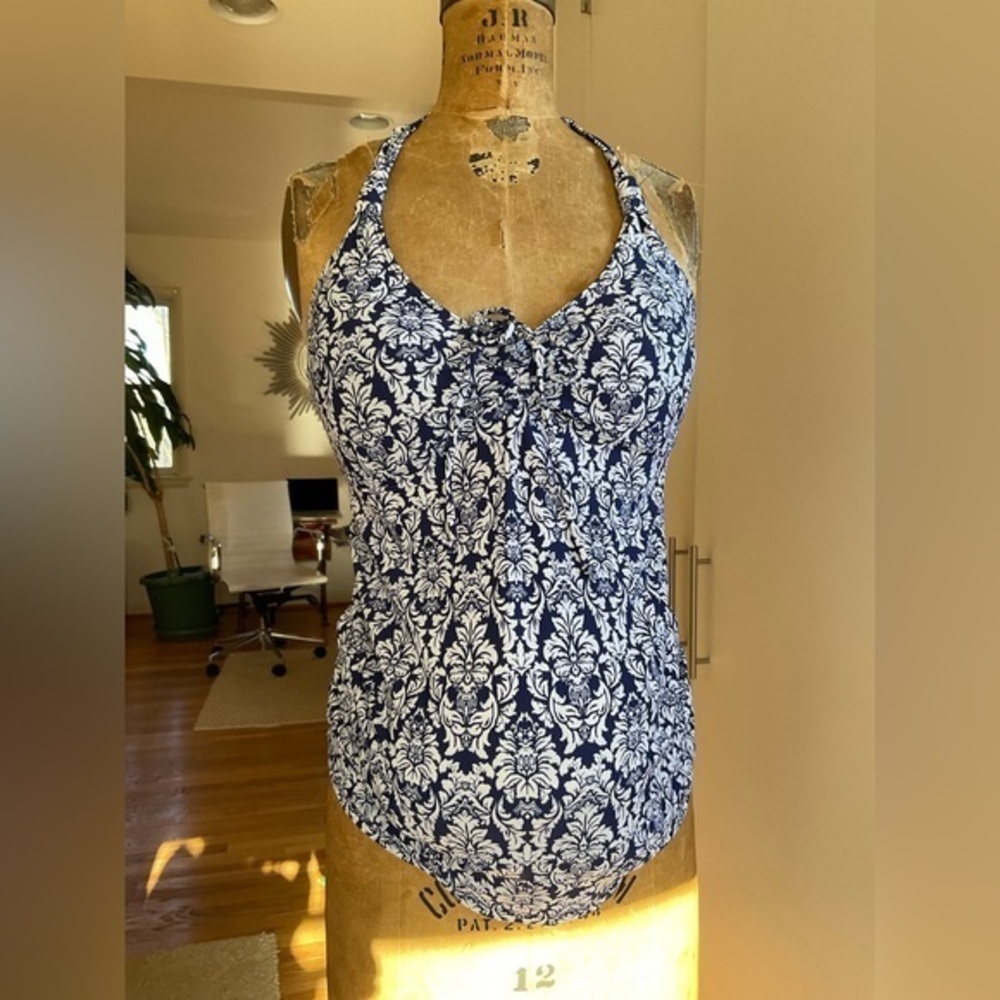 Beach bump swim tankini maternity swim top, M